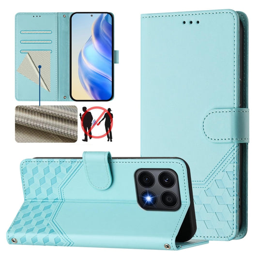 Honeycomb Embossing RFID Leather Phone Case, For Honor X8a / X8 5G / X6 4G / X6s 4G, For Honor 70 Lite 5G, For Honor 90 Lite 5G / X50i 5G, For Honor 90 Pro 5G, For Honor 90 5G, For Honor X7a 4G / Play 7T 5G, For Honor Magic5 Pro                        ...