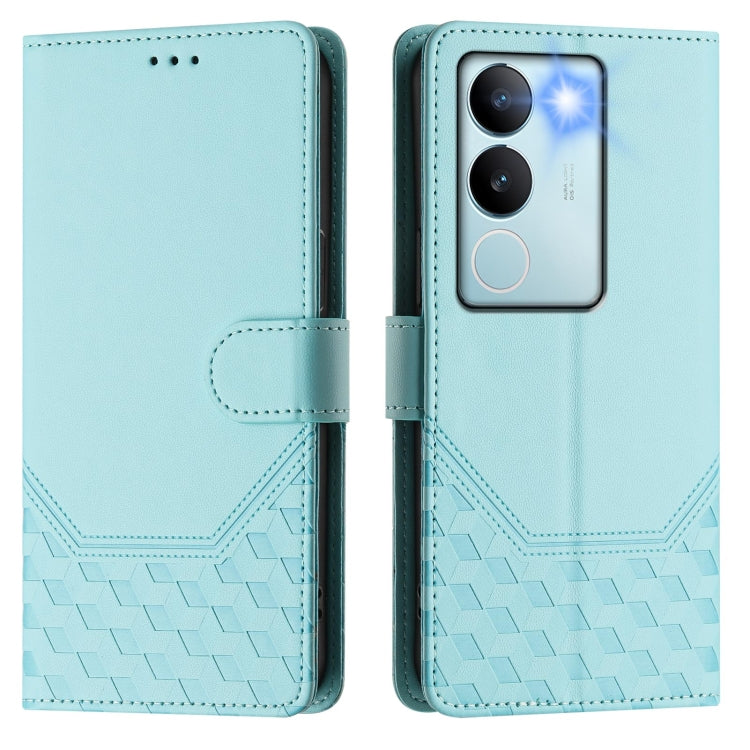 Honeycomb Embossing RFID Leather Phone Case, For vivo V29 5G / V29 Pro Global, For vivo Y17s Global, For vivo Y02a 4G / Y02 4G / Y11 2023 / Y02T, For vivo Y78+ 5G / Y78 5G Global, For vivo Y56 5G / Y16 4G / Y02s 4G Global, For vivo Y100 5G Global      ...