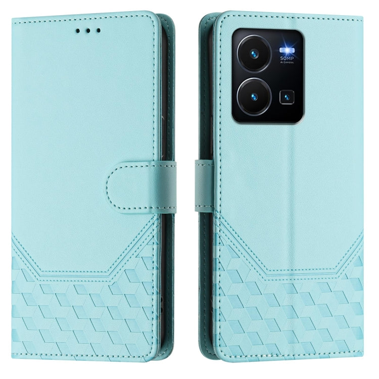 Honeycomb Embossing RFID Leather Phone Case, For vivo Y35 4G / Y22s 4G / Y22 4G Global, For vivo Y55s 2023 / Y75 5G Global, For vivo Y33s 4G / Y21 2021 / Y21s / Y21T, For vivo Y76 5G, For vivo V20 / Y73 2021, For vivo Y51a 2021 / Y33 4G 2021           ...