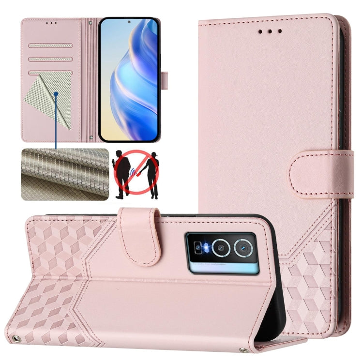 Honeycomb Embossing RFID Leather Phone Case, For vivo Y35 4G / Y22s 4G / Y22 4G Global, For vivo Y55s 2023 / Y75 5G Global, For vivo Y33s 4G / Y21 2021 / Y21s / Y21T, For vivo Y76 5G, For vivo V20 / Y73 2021, For vivo Y51a 2021 / Y33 4G 2021           ...