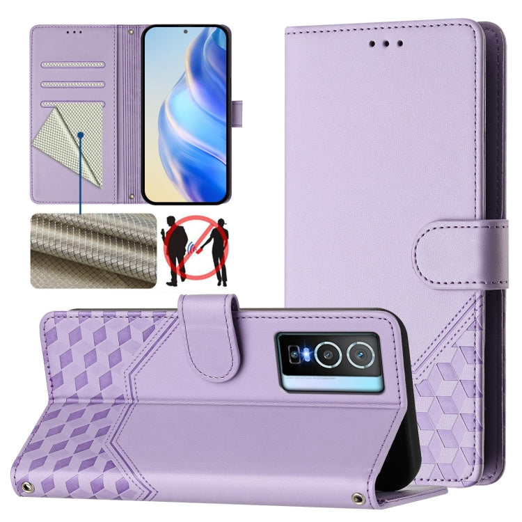 Honeycomb Embossing RFID Leather Phone Case, For vivo Y35 4G / Y22s 4G / Y22 4G Global, For vivo Y55s 2023 / Y75 5G Global, For vivo Y33s 4G / Y21 2021 / Y21s / Y21T, For vivo Y76 5G, For vivo V20 / Y73 2021, For vivo Y51a 2021 / Y33 4G 2021           ...