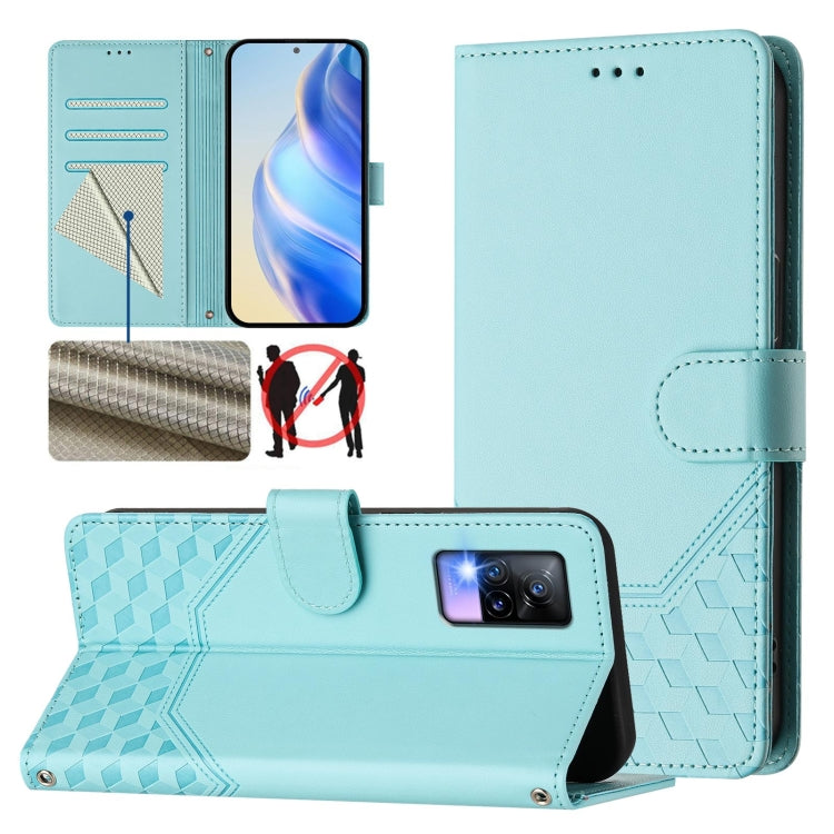 Honeycomb Embossing RFID Leather Phone Case, For vivo Y35 4G / Y22s 4G / Y22 4G Global, For vivo Y55s 2023 / Y75 5G Global, For vivo Y33s 4G / Y21 2021 / Y21s / Y21T, For vivo Y76 5G, For vivo V20 / Y73 2021, For vivo Y51a 2021 / Y33 4G 2021           ...