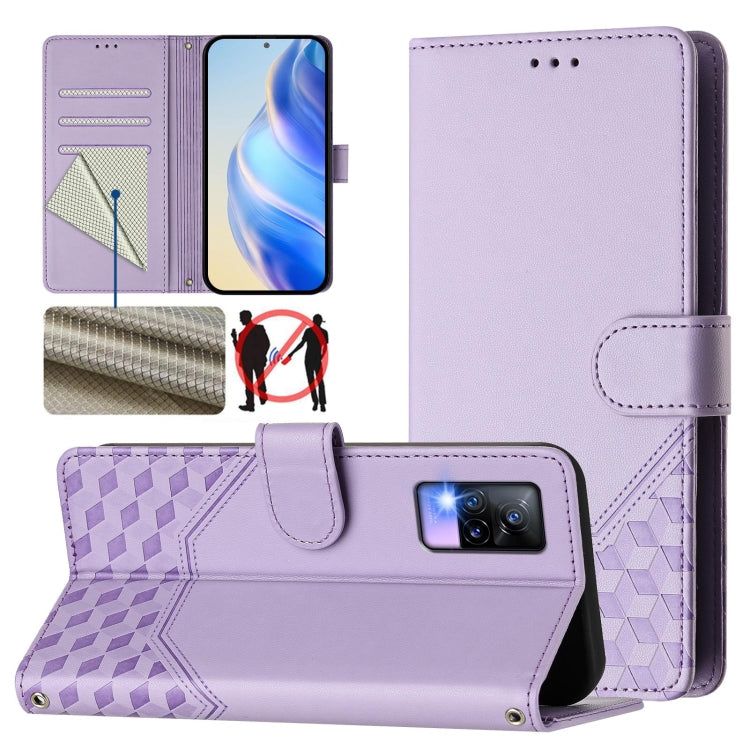 Honeycomb Embossing RFID Leather Phone Case, For vivo Y35 4G / Y22s 4G / Y22 4G Global, For vivo Y55s 2023 / Y75 5G Global, For vivo Y33s 4G / Y21 2021 / Y21s / Y21T, For vivo Y76 5G, For vivo V20 / Y73 2021, For vivo Y51a 2021 / Y33 4G 2021           ...