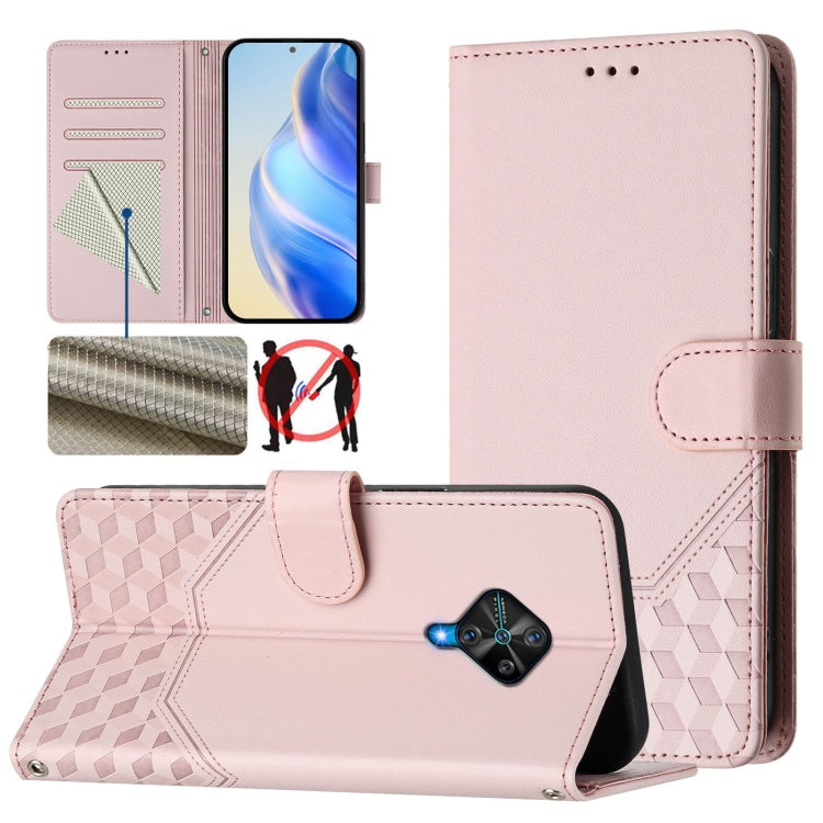 Honeycomb Embossing RFID Leather Phone Case, For vivo Y35 4G / Y22s 4G / Y22 4G Global, For vivo Y55s 2023 / Y75 5G Global, For vivo Y33s 4G / Y21 2021 / Y21s / Y21T, For vivo Y76 5G, For vivo V20 / Y73 2021, For vivo Y51a 2021 / Y33 4G 2021           ...