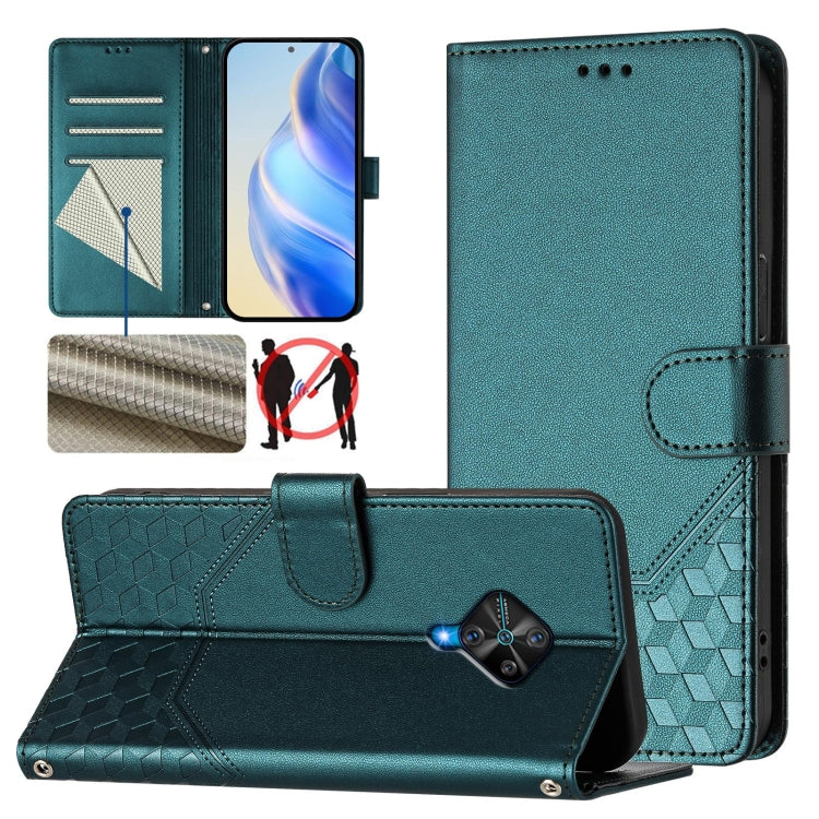 Honeycomb Embossing RFID Leather Phone Case, For vivo Y35 4G / Y22s 4G / Y22 4G Global, For vivo Y55s 2023 / Y75 5G Global, For vivo Y33s 4G / Y21 2021 / Y21s / Y21T, For vivo Y76 5G, For vivo V20 / Y73 2021, For vivo Y51a 2021 / Y33 4G 2021           ...