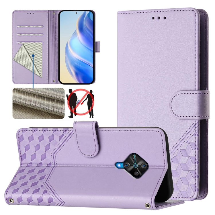 Honeycomb Embossing RFID Leather Phone Case, For vivo Y35 4G / Y22s 4G / Y22 4G Global, For vivo Y55s 2023 / Y75 5G Global, For vivo Y33s 4G / Y21 2021 / Y21s / Y21T, For vivo Y76 5G, For vivo V20 / Y73 2021, For vivo Y51a 2021 / Y33 4G 2021           ...