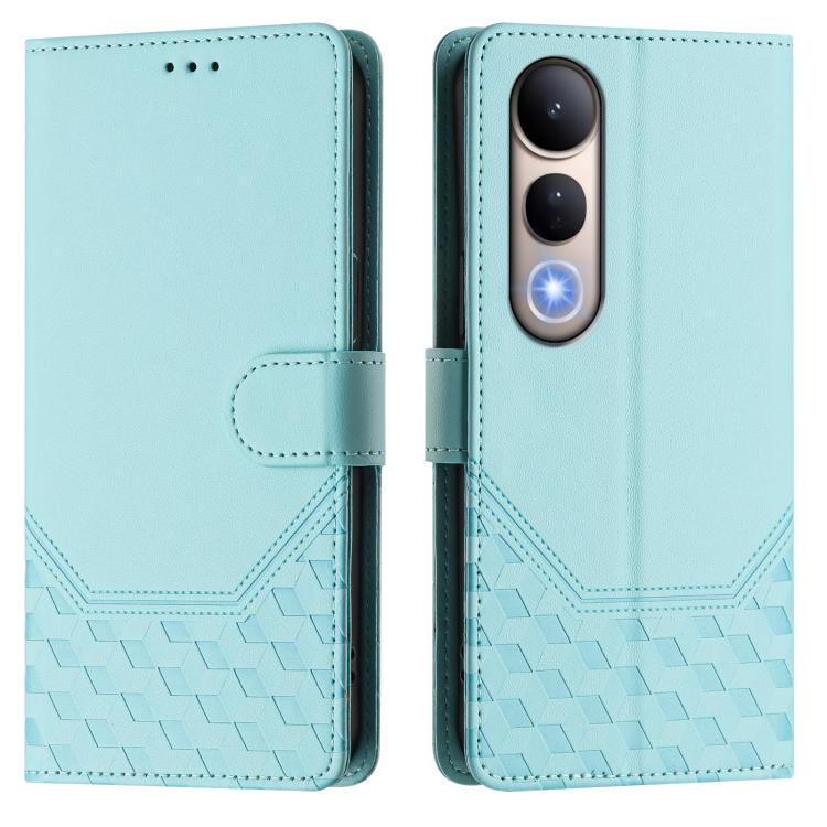 Honeycomb Embossing RFID Leather Phone Case, For vivo V50 Lite 5G, For vivo Y29s 5G / Y04 4G Global, For vivo Y29 4G Global, For vivo V50 5G Global, For vivo S20 5G, For vivo S20 Pro 5G, For vivo Y300 5G, For vivo V40 Lite 5G IDN