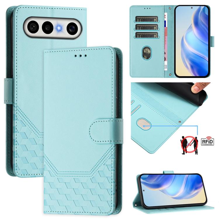 Honeycomb Embossing RFID Leather Phone Case, For vivo X300 FE / S50 Pro mini 5G, For vivo X300s, For vivo Y21 5G 2026 / Y05 4G, For vivo V70 FE 5G, For vivo X300 Ultra, For vivo X300 Pro 5G, For vivo X300 5G, For vivo Y31 5G Global