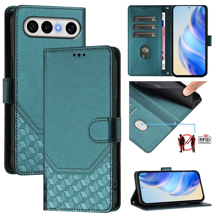 Honeycomb Embossing RFID Leather Phone Case, For vivo X300 FE / S50 Pro mini 5G, For vivo X300s, For vivo Y21 5G 2026 / Y05 4G, For vivo V70 FE 5G, For vivo X300 Ultra, For vivo X300 Pro 5G, For vivo X300 5G, For vivo Y31 5G Global