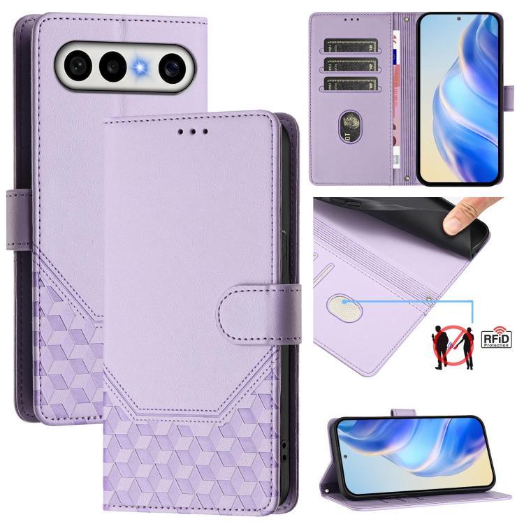 Honeycomb Embossing RFID Leather Phone Case, For vivo X300 FE / S50 Pro mini 5G, For vivo X300s, For vivo Y21 5G 2026 / Y05 4G, For vivo V70 FE 5G, For vivo X300 Ultra, For vivo X300 Pro 5G, For vivo X300 5G, For vivo Y31 5G Global