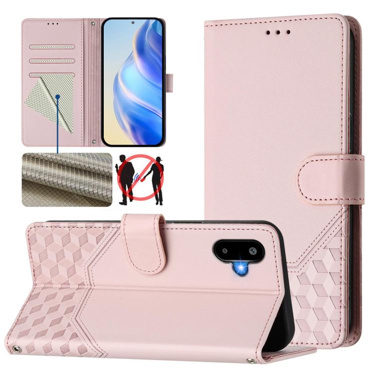 Honeycomb Embossing RFID Leather Phone Case, For Samsung Galaxy M56 5G, For Samsung Galaxy F16 5G / M16 5G Global, For Samsung Galaxy F06 5G / M06 5G, For Samsung Galaxy M55 / C55 5G, For Samsung Galaxy M15 5G / F15 5G, For Samsung Galaxy M34 5G / F34 ...