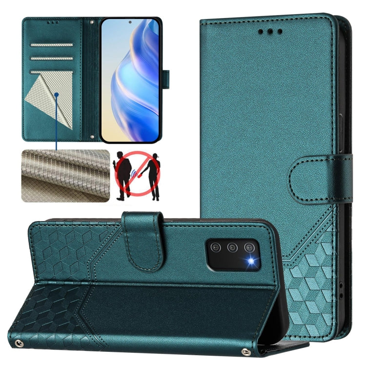 Honeycomb Embossing RFID Leather Phone Case, For Samsung Galaxy A03s 164mm, For Samsung Galaxy A03s 166mm, For Samsung Galaxy A22 4G, For Samsung Galaxy A32 4G, For Samsung Galaxy A02 / M02, For Samsung Galaxy A72, For Samsung Galaxy A02s 164mm        ...
