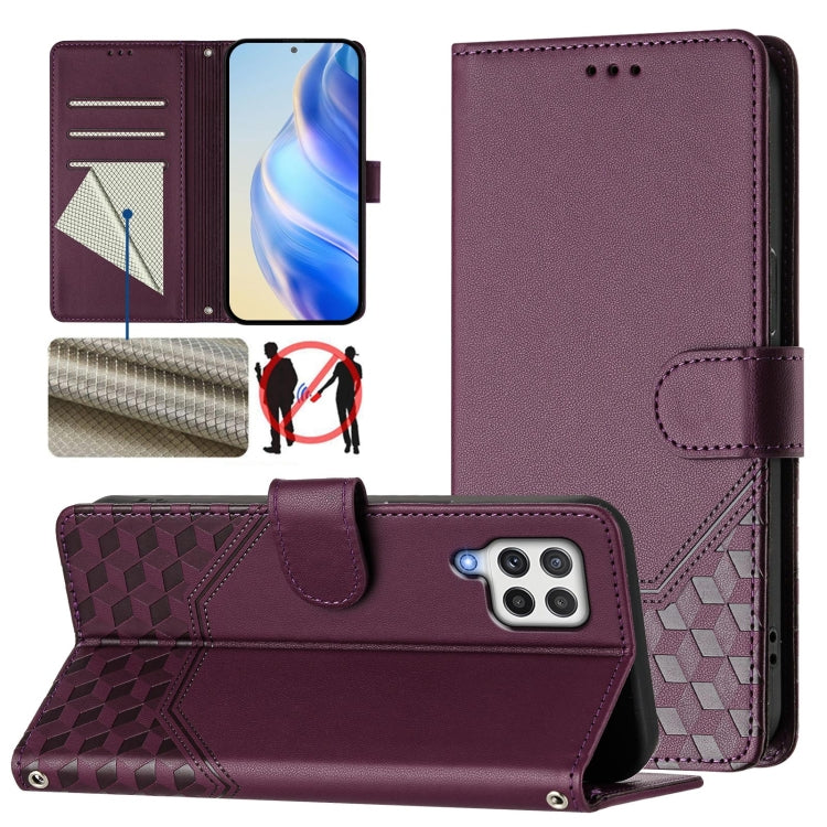 Honeycomb Embossing RFID Leather Phone Case, For Samsung Galaxy A03s 164mm, For Samsung Galaxy A03s 166mm, For Samsung Galaxy A22 4G, For Samsung Galaxy A32 4G, For Samsung Galaxy A02 / M02, For Samsung Galaxy A72, For Samsung Galaxy A02s 164mm        ...
