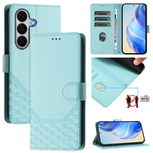 Honeycomb Embossing RFID Leather Phone Case, For Galaxy A27 5G, For Samsung Galaxy A17 4G, For Samsung Galaxy A07 4G, For Samsung Galaxy A06 5G / 4G, For Samsung Galaxy A56 5G, For Samsung Galaxy A26, For Samsung Galaxy A36, For Samsung Galaxy A16