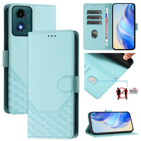 Honeycomb Embossing RFID Leather Phone Case, For Motorola Moto G24 4G / G04 4G Oversea, For Motorola Moto G Play 4G 2024 Oversea, For Motorola Moto G Power 5G 2024, For Motorola Moto G84 5G, For Motorola Moto G14 4G / G54 5G                            ...