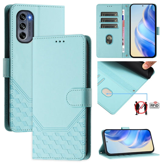 Honeycomb Embossing RFID Leather Phone Case, For Motorola Moto G62 5G Global / India, For Motorola Moto G32, For Motorola Moto G42, For Motorola Moto G52 4G / G82 5G / G71s, For Motorola Moto E32 4G Oversea, For Motorola Moto G 5G 2022                 ...