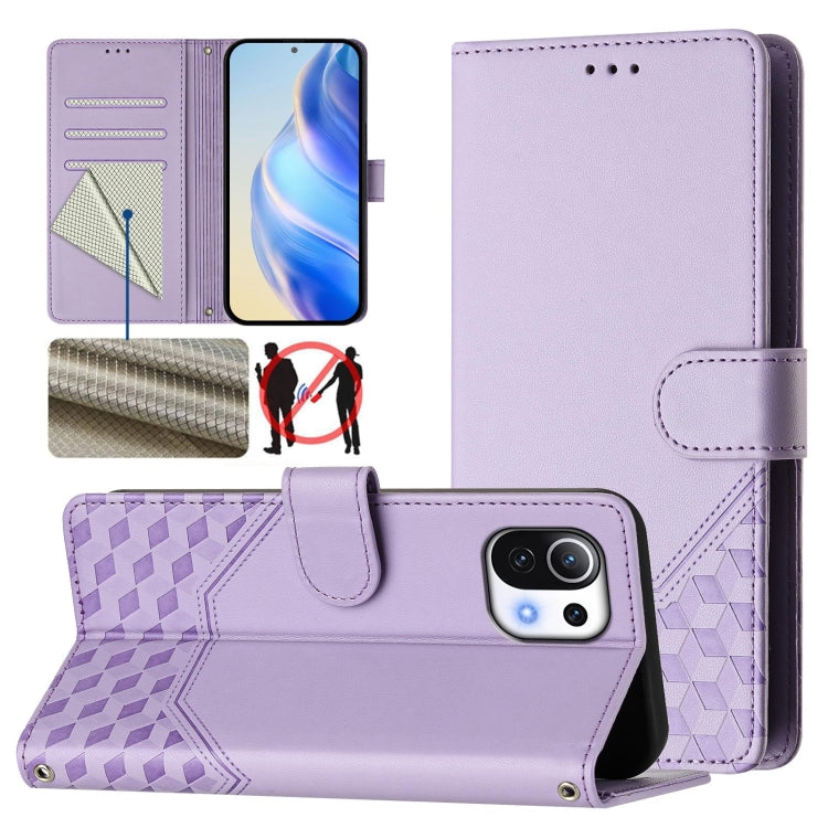 Honeycomb Embossing RFID Leather Phone Case, For Xiaomi 12 5G / 12X 5G / 12S 5G, For Xiaomi 12 Lite, For Xiaomi Poco C40 / Redmi 10C, For Xiaomi Civi 1S, For Xiaomi Poco M4 Pro 4G, For Xiaomi Poco X4 Pro 5G, For Xiaomi Mi 11 Lite / Mi 11 Lite 5G NE    ...