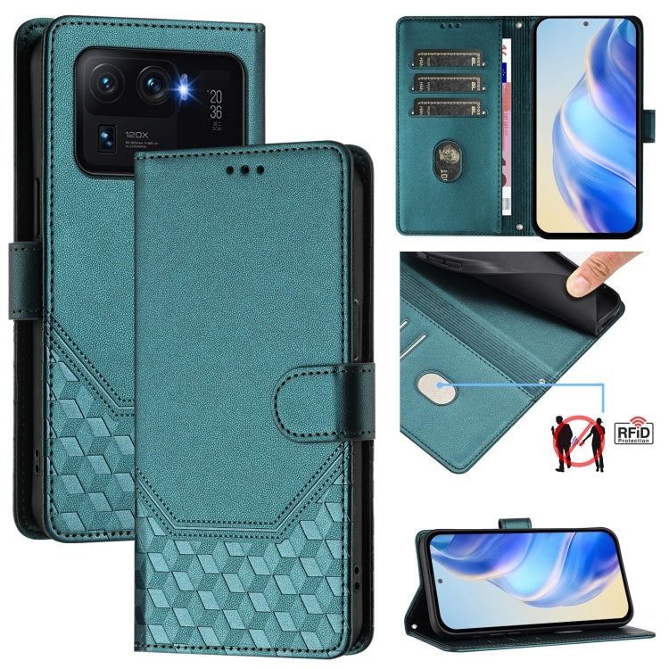 Honeycomb Embossing RFID Leather Phone Case, For Xiaomi Poco X3 GT, For Xiaomi Mi 11 Ultra, For Xiaomi Mi 11 Pro, For Xiaomi Mi 11