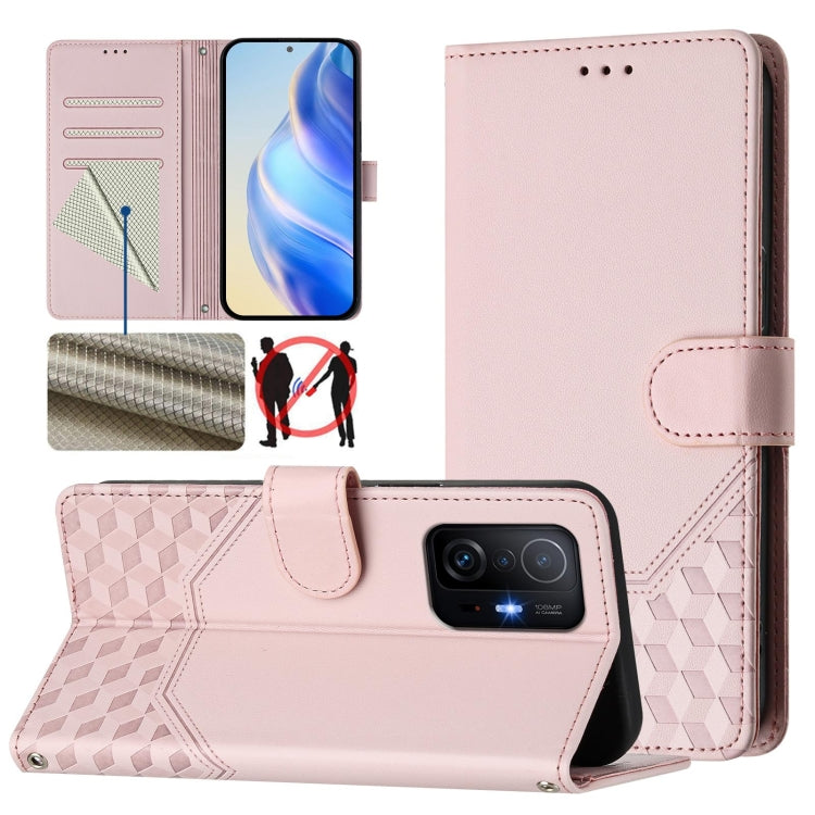 Honeycomb Embossing RFID Leather Phone Case, For Xiaomi 12 5G / 12X 5G / 12S 5G, For Xiaomi 12 Lite, For Xiaomi Poco C40 / Redmi 10C, For Xiaomi Civi 1S, For Xiaomi Poco M4 Pro 4G, For Xiaomi Poco X4 Pro 5G, For Xiaomi Mi 11 Lite / Mi 11 Lite 5G NE    ...