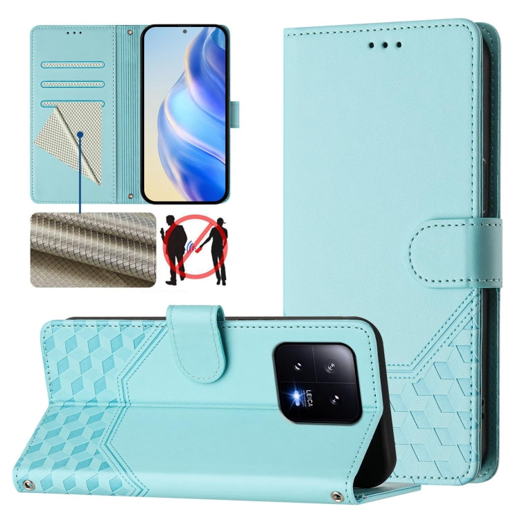 Honeycomb Embossing RFID Leather Phone Case, For Xiaomi Poco F5 / Redmi Note 12 Turbo 5G, For Xiaomi 13 Ultra, For Xiaomi Civi 3, For Xiaomi 13 Lite 5G / Civi 2, For Xiaomi 13 Pro 5G, For Xiaomi 13 5G, For Xiaomi 12S Ultra, For Xiaomi 12 Pro / 12S Pro
