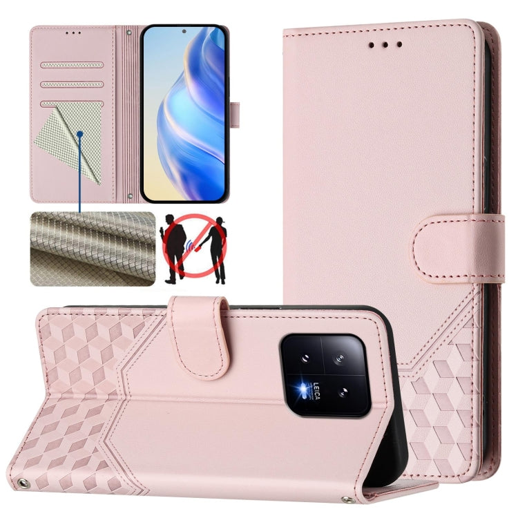 Honeycomb Embossing RFID Leather Phone Case, For Xiaomi Poco F5 / Redmi Note 12 Turbo 5G, For Xiaomi 13 Ultra, For Xiaomi Civi 3, For Xiaomi 13 Lite 5G / Civi 2, For Xiaomi 13 Pro 5G, For Xiaomi 13 5G, For Xiaomi 12S Ultra, For Xiaomi 12 Pro / 12S Pro