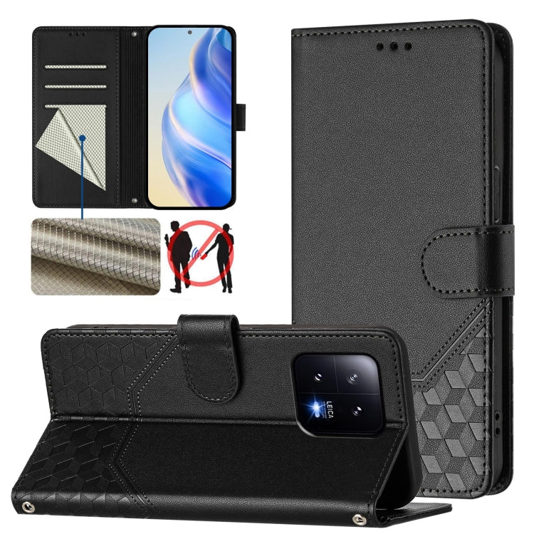 Honeycomb Embossing RFID Leather Phone Case, For Xiaomi Poco F5 / Redmi Note 12 Turbo 5G, For Xiaomi 13 Ultra, For Xiaomi Civi 3, For Xiaomi 13 Lite 5G / Civi 2, For Xiaomi 13 Pro 5G, For Xiaomi 13 5G, For Xiaomi 12S Ultra, For Xiaomi 12 Pro / 12S Pro