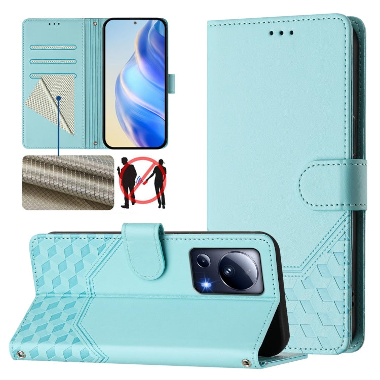 Honeycomb Embossing RFID Leather Phone Case, For Xiaomi Poco F5 / Redmi Note 12 Turbo 5G, For Xiaomi 13 Ultra, For Xiaomi Civi 3, For Xiaomi 13 Lite 5G / Civi 2, For Xiaomi 13 Pro 5G, For Xiaomi 13 5G, For Xiaomi 12S Ultra, For Xiaomi 12 Pro / 12S Pro