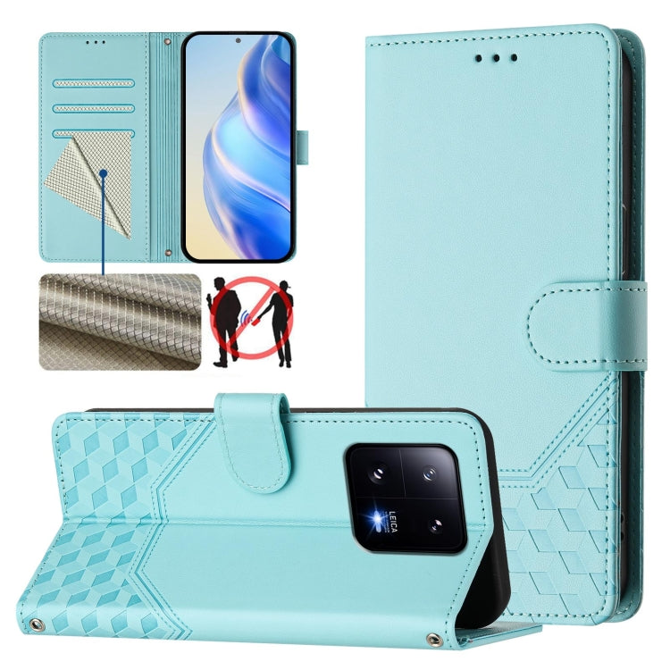 Honeycomb Embossing RFID Leather Phone Case, For Xiaomi Poco F5 / Redmi Note 12 Turbo 5G, For Xiaomi 13 Ultra, For Xiaomi Civi 3, For Xiaomi 13 Lite 5G / Civi 2, For Xiaomi 13 Pro 5G, For Xiaomi 13 5G, For Xiaomi 12S Ultra, For Xiaomi 12 Pro / 12S Pro