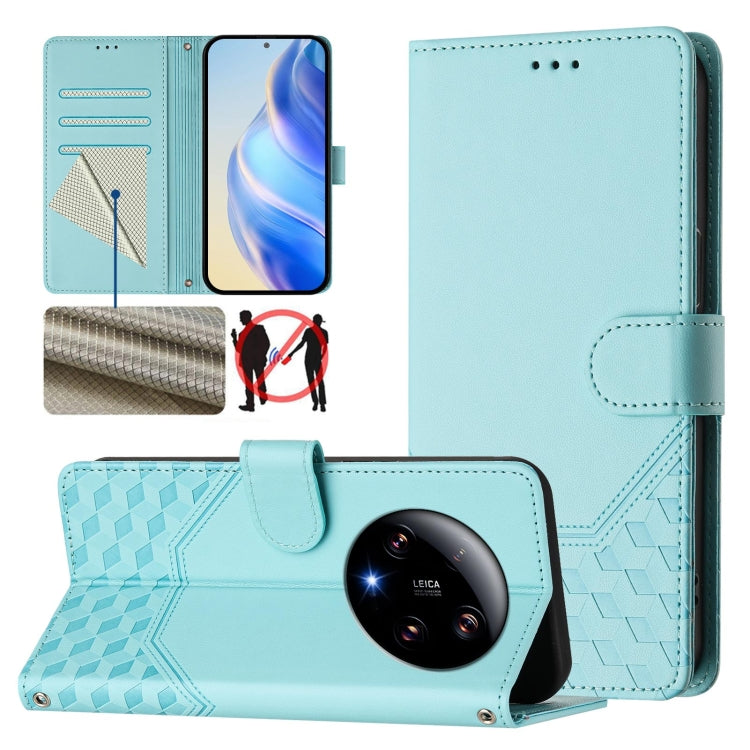 Honeycomb Embossing RFID Leather Phone Case, For Xiaomi Poco F5 / Redmi Note 12 Turbo 5G, For Xiaomi 13 Ultra, For Xiaomi Civi 3, For Xiaomi 13 Lite 5G / Civi 2, For Xiaomi 13 Pro 5G, For Xiaomi 13 5G, For Xiaomi 12S Ultra, For Xiaomi 12 Pro / 12S Pro