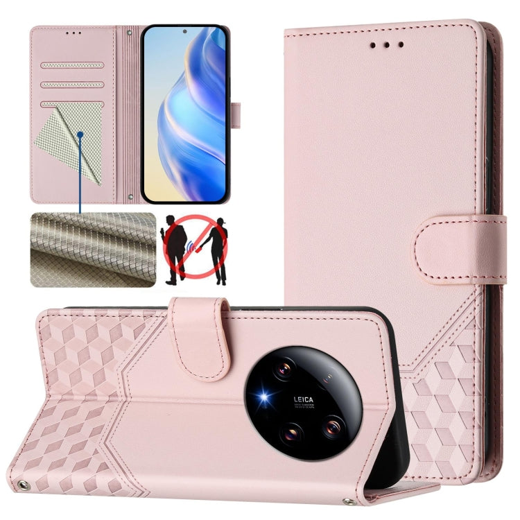 Honeycomb Embossing RFID Leather Phone Case, For Xiaomi Poco F5 / Redmi Note 12 Turbo 5G, For Xiaomi 13 Ultra, For Xiaomi Civi 3, For Xiaomi 13 Lite 5G / Civi 2, For Xiaomi 13 Pro 5G, For Xiaomi 13 5G, For Xiaomi 12S Ultra, For Xiaomi 12 Pro / 12S Pro