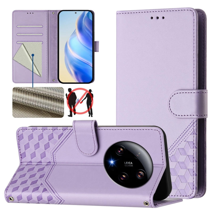 Honeycomb Embossing RFID Leather Phone Case, For Xiaomi Poco F5 / Redmi Note 12 Turbo 5G, For Xiaomi 13 Ultra, For Xiaomi Civi 3, For Xiaomi 13 Lite 5G / Civi 2, For Xiaomi 13 Pro 5G, For Xiaomi 13 5G, For Xiaomi 12S Ultra, For Xiaomi 12 Pro / 12S Pro