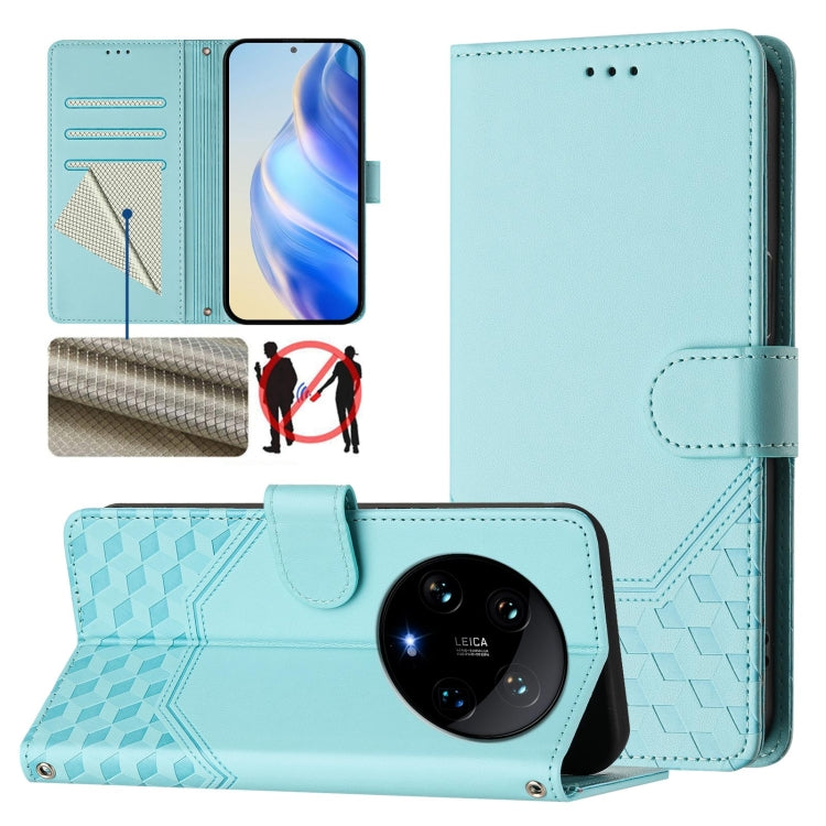 Honeycomb Embossing RFID Leather Phone Case, For Xiaomi Poco F6 5G, For Xiaomi Poco M6 Pro 4G, For Xiaomi Poco X6 Neo 5G, For Xiaomi Poco X6 Pro / Redmi K70E, For Xiaomi Poco X6 5G, For Xiaomi 14 Ultra 5G, For Xiaomi 14 Pro 5G, For Xiaomi 14