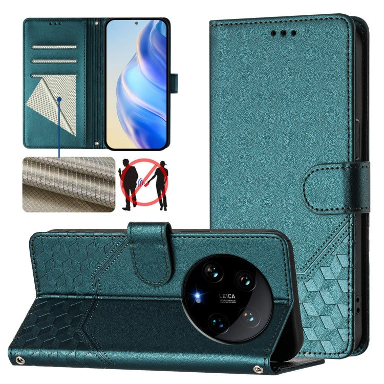 Honeycomb Embossing RFID Leather Phone Case, For Xiaomi Poco F6 5G, For Xiaomi Poco M6 Pro 4G, For Xiaomi Poco X6 Neo 5G, For Xiaomi Poco X6 Pro / Redmi K70E, For Xiaomi Poco X6 5G, For Xiaomi 14 Ultra 5G, For Xiaomi 14 Pro 5G, For Xiaomi 14