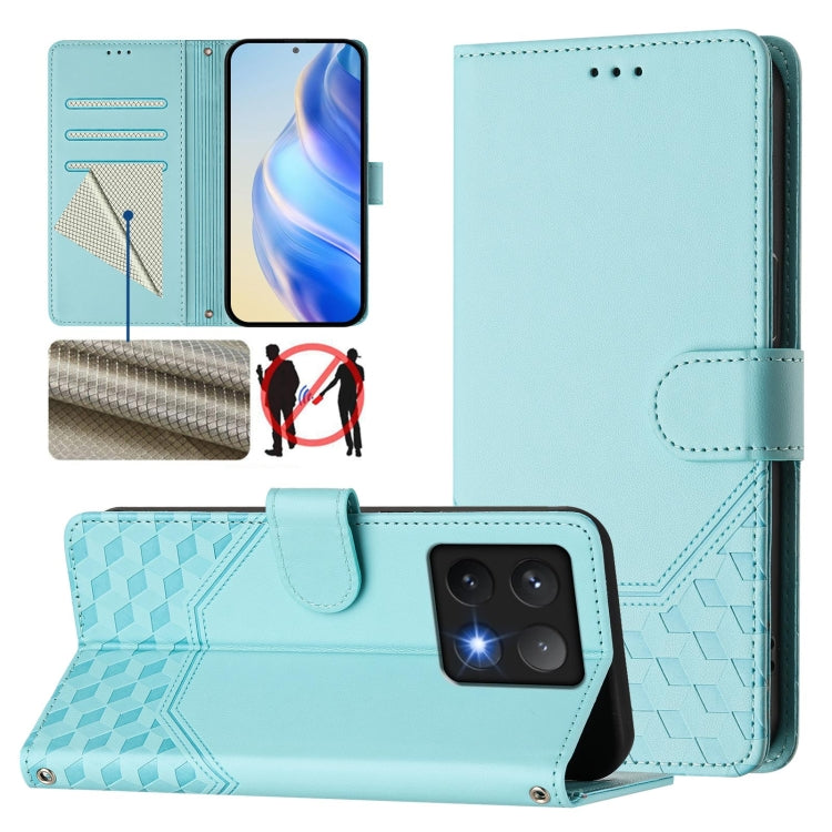 Honeycomb Embossing RFID Leather Phone Case, For Xiaomi Poco C71 / Redmi A5 4G 171.7mm, For Xiaomi Poco F7 Pro / F7 Ultra, For Xiaomi Poco X7 5G / Redmi Note 14 Pro 5G, For Xiaomi 15 Ultra, For Xiaomi Poco X7 Pro 5G / Redmi Turbo 4 5G                  ...