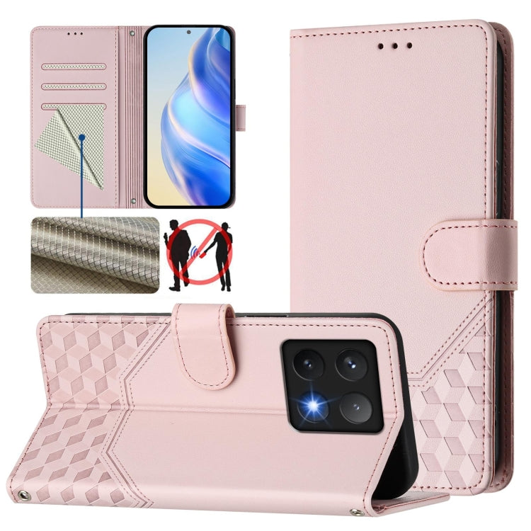 Honeycomb Embossing RFID Leather Phone Case, For Xiaomi Poco C71 / Redmi A5 4G 171.7mm, For Xiaomi Poco F7 Pro / F7 Ultra, For Xiaomi Poco X7 5G / Redmi Note 14 Pro 5G, For Xiaomi 15 Ultra, For Xiaomi Poco X7 Pro 5G / Redmi Turbo 4 5G                  ...