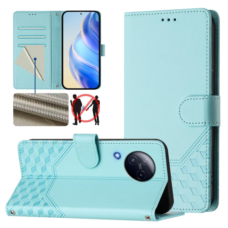 Honeycomb Embossing RFID Leather Phone Case, For Xiaomi Poco F5 / Redmi Note 12 Turbo 5G, For Xiaomi 13 Ultra, For Xiaomi Civi 3, For Xiaomi 13 Lite 5G / Civi 2, For Xiaomi 13 Pro 5G, For Xiaomi 13 5G, For Xiaomi 12S Ultra, For Xiaomi 12 Pro / 12S Pro