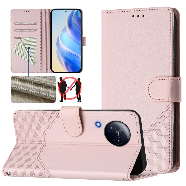 Honeycomb Embossing RFID Leather Phone Case, For Xiaomi Poco F5 / Redmi Note 12 Turbo 5G, For Xiaomi 13 Ultra, For Xiaomi Civi 3, For Xiaomi 13 Lite 5G / Civi 2, For Xiaomi 13 Pro 5G, For Xiaomi 13 5G, For Xiaomi 12S Ultra, For Xiaomi 12 Pro / 12S Pro
