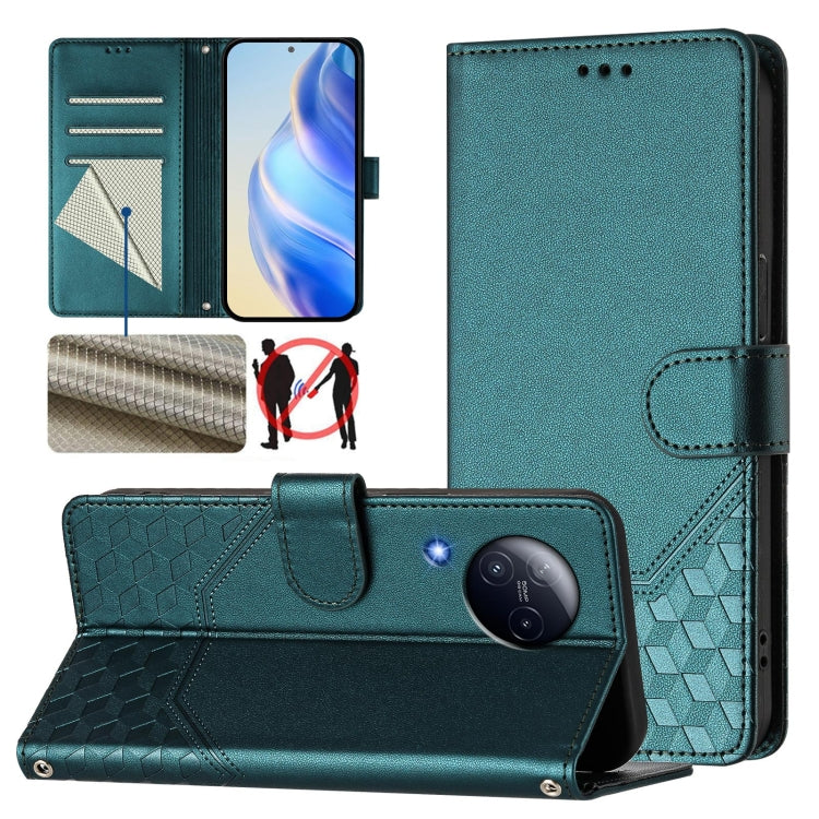 Honeycomb Embossing RFID Leather Phone Case, For Xiaomi Poco F5 / Redmi Note 12 Turbo 5G, For Xiaomi 13 Ultra, For Xiaomi Civi 3, For Xiaomi 13 Lite 5G / Civi 2, For Xiaomi 13 Pro 5G, For Xiaomi 13 5G, For Xiaomi 12S Ultra, For Xiaomi 12 Pro / 12S Pro