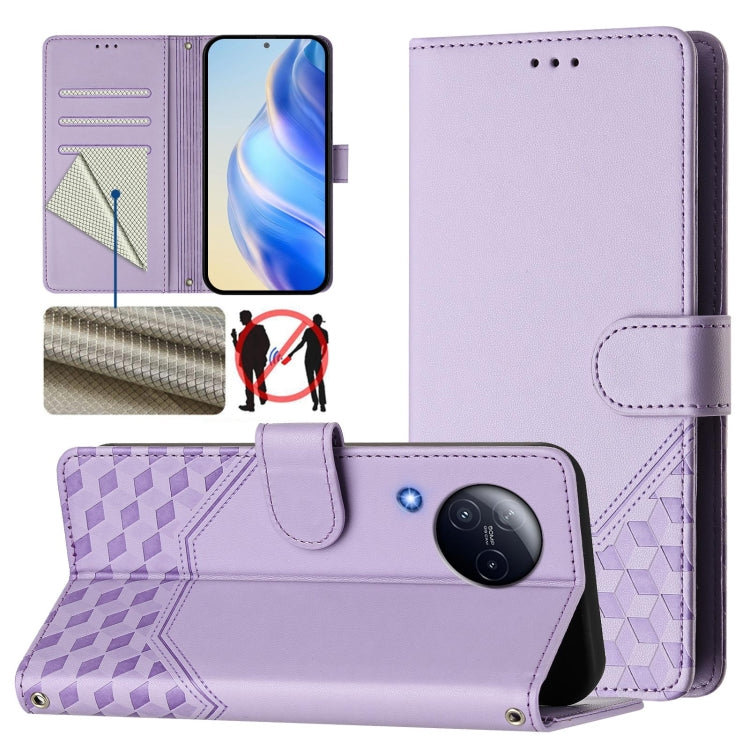 Honeycomb Embossing RFID Leather Phone Case, For Xiaomi Poco F5 / Redmi Note 12 Turbo 5G, For Xiaomi 13 Ultra, For Xiaomi Civi 3, For Xiaomi 13 Lite 5G / Civi 2, For Xiaomi 13 Pro 5G, For Xiaomi 13 5G, For Xiaomi 12S Ultra, For Xiaomi 12 Pro / 12S Pro