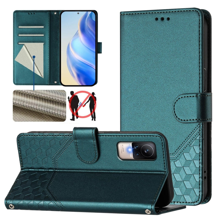 Honeycomb Embossing RFID Leather Phone Case, For Xiaomi 12 5G / 12X 5G / 12S 5G, For Xiaomi 12 Lite, For Xiaomi Poco C40 / Redmi 10C, For Xiaomi Civi 1S, For Xiaomi Poco M4 Pro 4G, For Xiaomi Poco X4 Pro 5G, For Xiaomi Mi 11 Lite / Mi 11 Lite 5G NE    ...