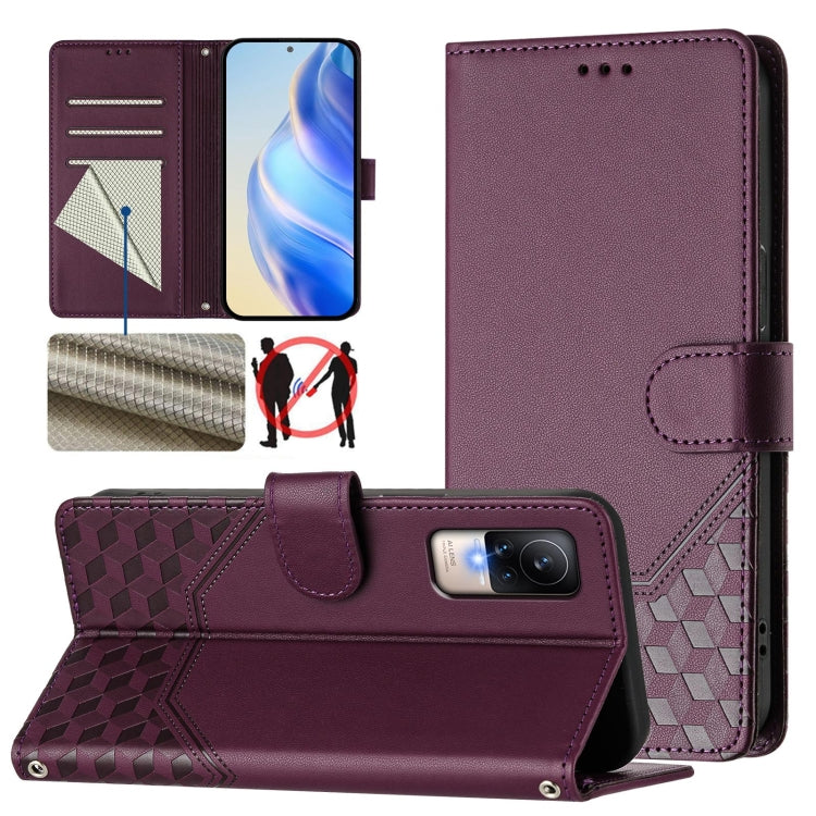 Honeycomb Embossing RFID Leather Phone Case, For Xiaomi 12 5G / 12X 5G / 12S 5G, For Xiaomi 12 Lite, For Xiaomi Poco C40 / Redmi 10C, For Xiaomi Civi 1S, For Xiaomi Poco M4 Pro 4G, For Xiaomi Poco X4 Pro 5G, For Xiaomi Mi 11 Lite / Mi 11 Lite 5G NE    ...