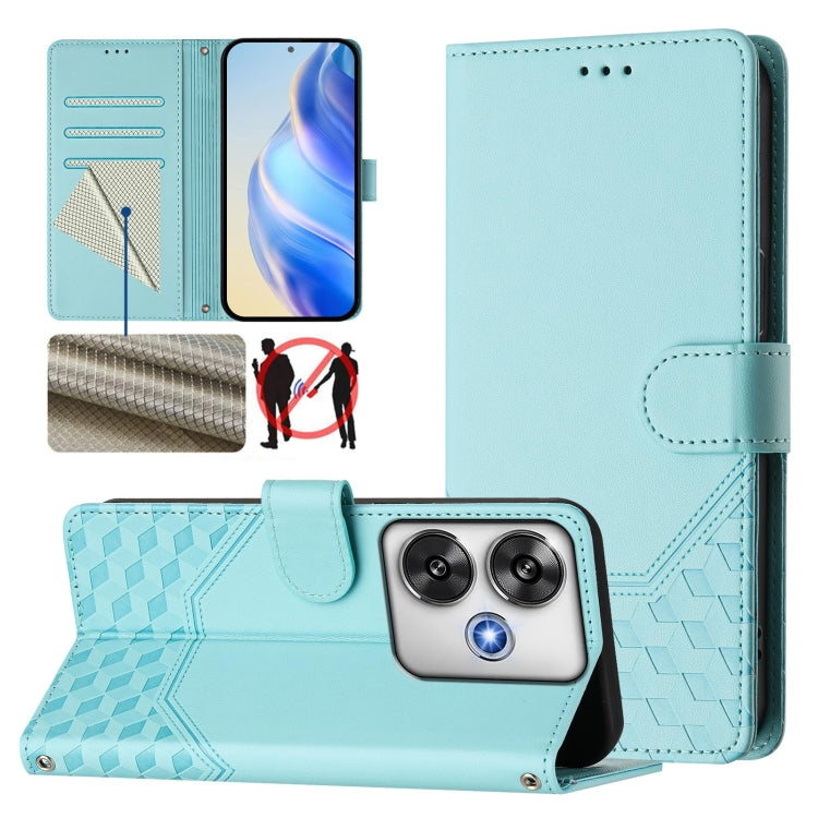 Honeycomb Embossing RFID Leather Phone Case, For Xiaomi Poco F6 5G, For Xiaomi Poco M6 Pro 4G, For Xiaomi Poco X6 Neo 5G, For Xiaomi Poco X6 Pro / Redmi K70E, For Xiaomi Poco X6 5G, For Xiaomi 14 Ultra 5G, For Xiaomi 14 Pro 5G, For Xiaomi 14