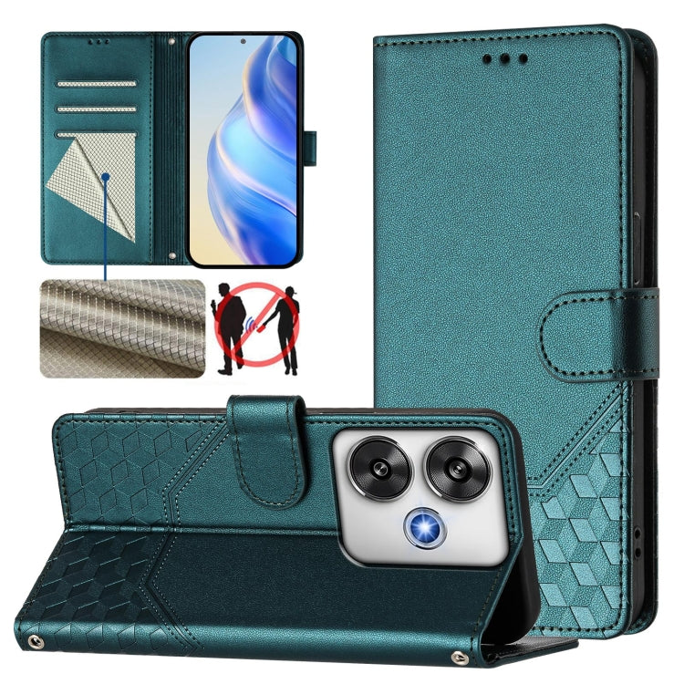 Honeycomb Embossing RFID Leather Phone Case, For Xiaomi Poco F6 5G, For Xiaomi Poco M6 Pro 4G, For Xiaomi Poco X6 Neo 5G, For Xiaomi Poco X6 Pro / Redmi K70E, For Xiaomi Poco X6 5G, For Xiaomi 14 Ultra 5G, For Xiaomi 14 Pro 5G, For Xiaomi 14