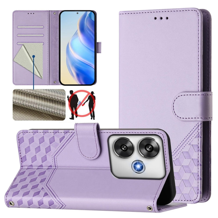 Honeycomb Embossing RFID Leather Phone Case, For Xiaomi Poco F6 5G, For Xiaomi Poco M6 Pro 4G, For Xiaomi Poco X6 Neo 5G, For Xiaomi Poco X6 Pro / Redmi K70E, For Xiaomi Poco X6 5G, For Xiaomi 14 Ultra 5G, For Xiaomi 14 Pro 5G, For Xiaomi 14