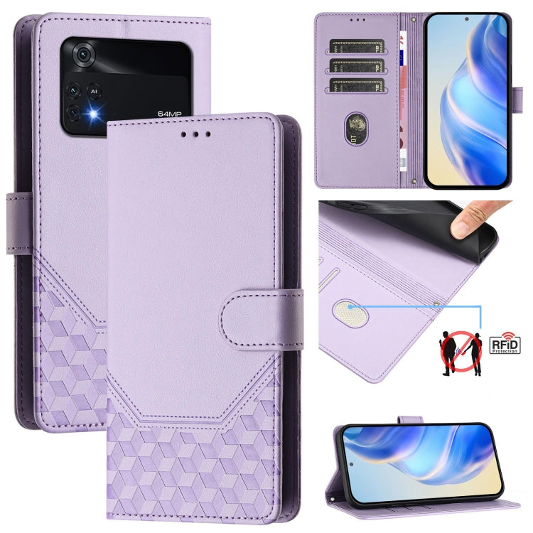 Honeycomb Embossing RFID Leather Phone Case, For Xiaomi 12 5G / 12X 5G / 12S 5G, For Xiaomi 12 Lite, For Xiaomi Poco C40 / Redmi 10C, For Xiaomi Civi 1S, For Xiaomi Poco M4 Pro 4G, For Xiaomi Poco X4 Pro 5G, For Xiaomi Mi 11 Lite / Mi 11 Lite 5G NE    ...