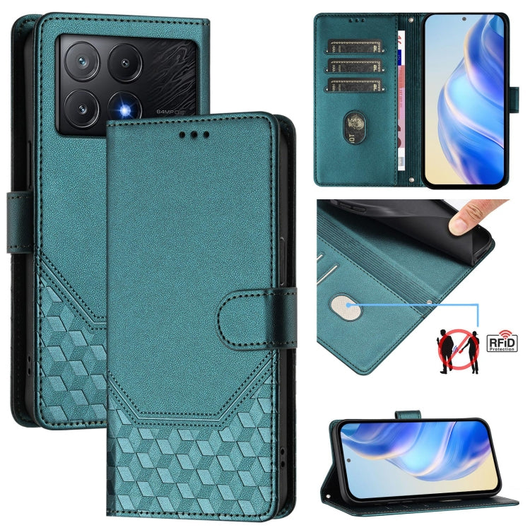 Honeycomb Embossing RFID Leather Phone Case, For Xiaomi Poco F6 5G, For Xiaomi Poco M6 Pro 4G, For Xiaomi Poco X6 Neo 5G, For Xiaomi Poco X6 Pro / Redmi K70E, For Xiaomi Poco X6 5G, For Xiaomi 14 Ultra 5G, For Xiaomi 14 Pro 5G, For Xiaomi 14