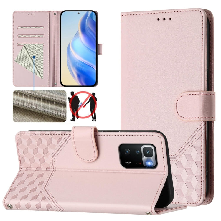 Honeycomb Embossing RFID Leather Phone Case, For Xiaomi Poco X3 GT, For Xiaomi Mi 11 Ultra, For Xiaomi Mi 11 Pro, For Xiaomi Mi 11