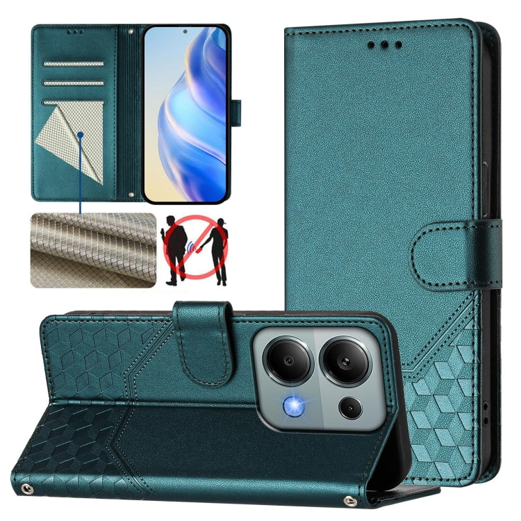 Honeycomb Embossing RFID Leather Phone Case, For Xiaomi Poco F6 5G, For Xiaomi Poco M6 Pro 4G, For Xiaomi Poco X6 Neo 5G, For Xiaomi Poco X6 Pro / Redmi K70E, For Xiaomi Poco X6 5G, For Xiaomi 14 Ultra 5G, For Xiaomi 14 Pro 5G, For Xiaomi 14