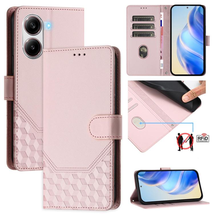 Honeycomb Embossing RFID Leather Phone Case, For Xiaomi Poco C71 / Redmi A5 4G 171.7mm, For Xiaomi Poco F7 Pro / F7 Ultra, For Xiaomi Poco X7 5G / Redmi Note 14 Pro 5G, For Xiaomi 15 Ultra, For Xiaomi Poco X7 Pro 5G / Redmi Turbo 4 5G                  ...