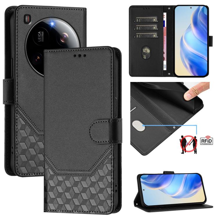 Honeycomb Embossing RFID Leather Phone Case, For Xiaomi Poco C71 / Redmi A5 4G 171.7mm, For Xiaomi Poco F7 Pro / F7 Ultra, For Xiaomi Poco X7 5G / Redmi Note 14 Pro 5G, For Xiaomi 15 Ultra, For Xiaomi Poco X7 Pro 5G / Redmi Turbo 4 5G                  ...